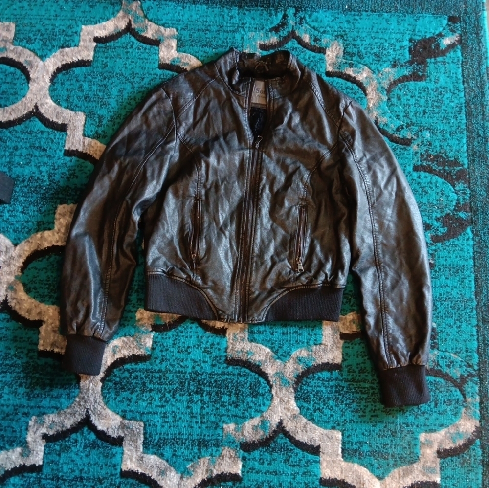 Ci SONO By Cavalini Faux Leather Biker Jacket size M